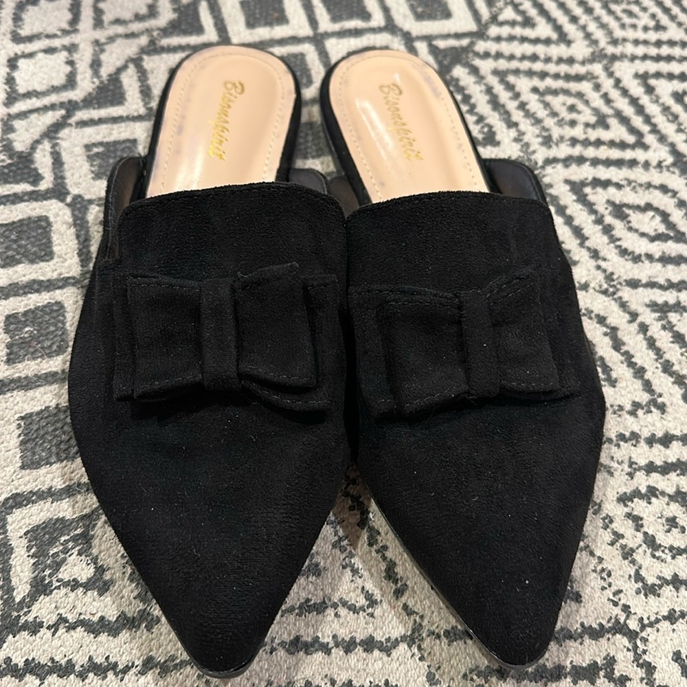 Bison spirit suede mules